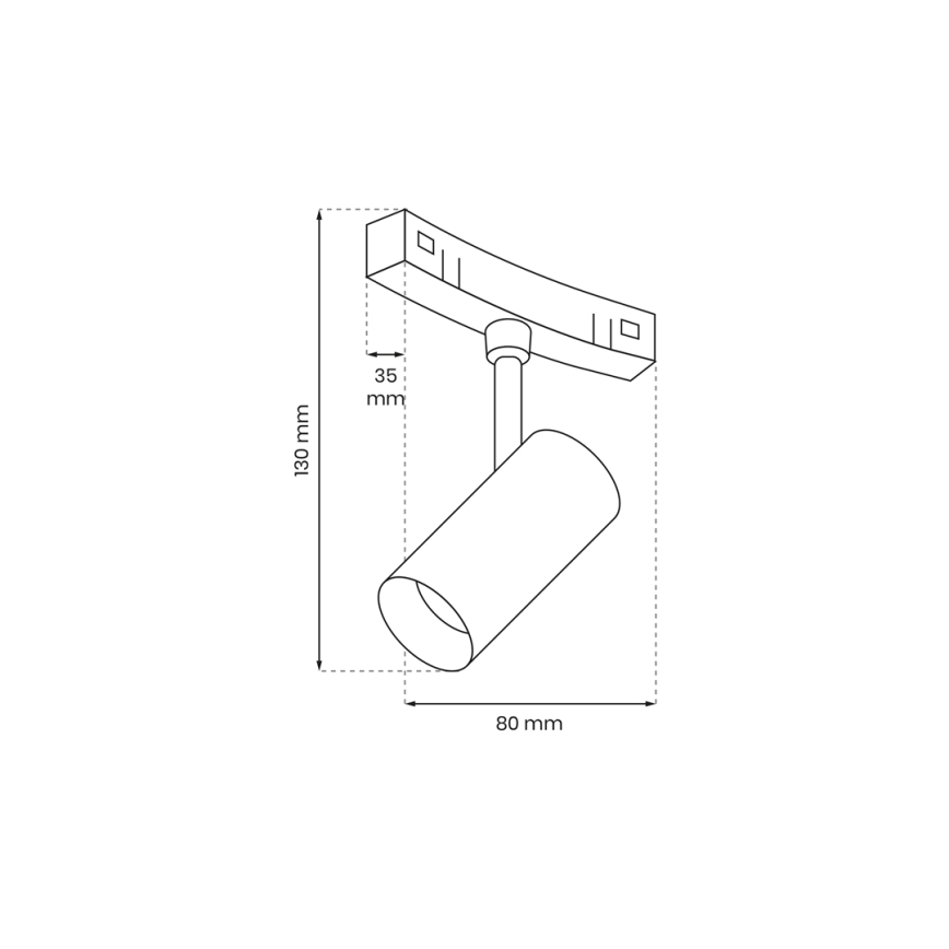 LED Bodové svítidlo do lištového systému MAGNETIC TRACK LED/7W/48V 3000K černá