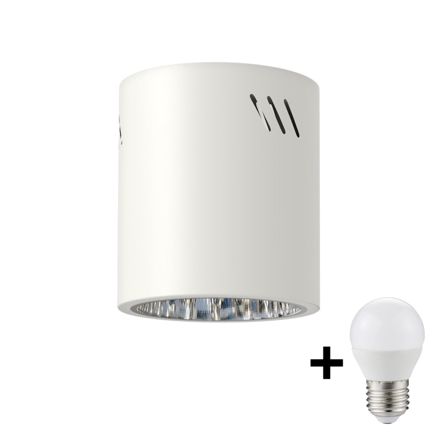 LED Bodové svítidlo GEORGE 1xE27/6W/230V pr. 11 cm bílá