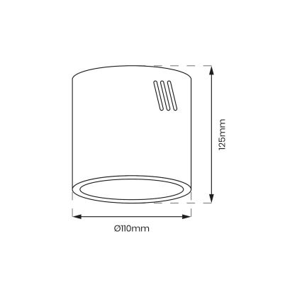 LED Bodové svítidlo GEORGE 1xE27/6W/230V pr. 11 cm bílá
