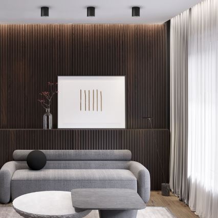 LED Bodové svítidlo GEORGE 1xE27/6W/230V pr. 11 cm černá