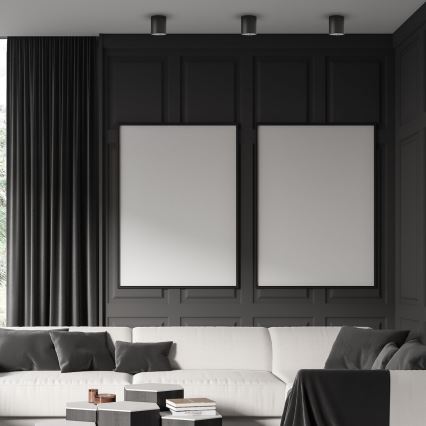 LED Bodové svítidlo GEORGE 1xE27/6W/230V pr. 11 cm černá