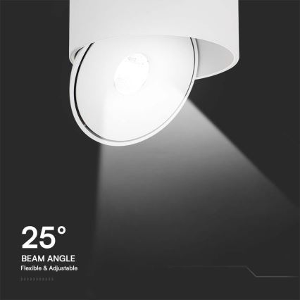 LED Flexibilní bodové svítidlo LED/20W/230V 3000/4000/6400K CRI 90 bílá