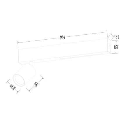 LED Bodové svítidlo MAGNET LED/5W/230V + 1xGU10/60W 3000/4000K černá