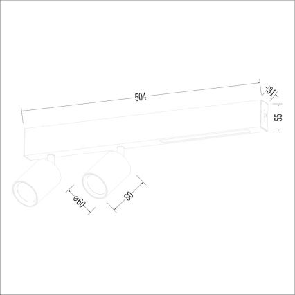 LED Bodové svítidlo MAGNET LED/5W/230V + 2xGU10/60W 3000/4000K bílá