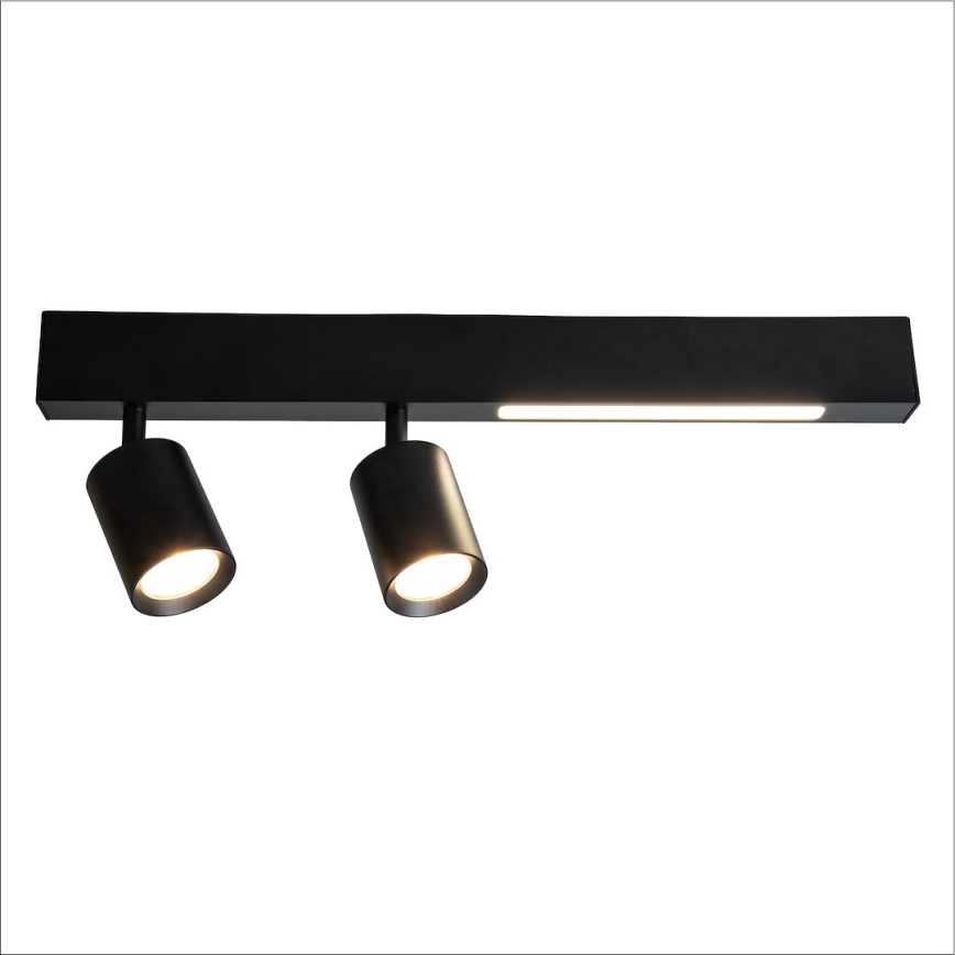 LED Bodové svítidlo MAGNET LED/5W/230V + 2xGU10/60W 3000/4000K černá