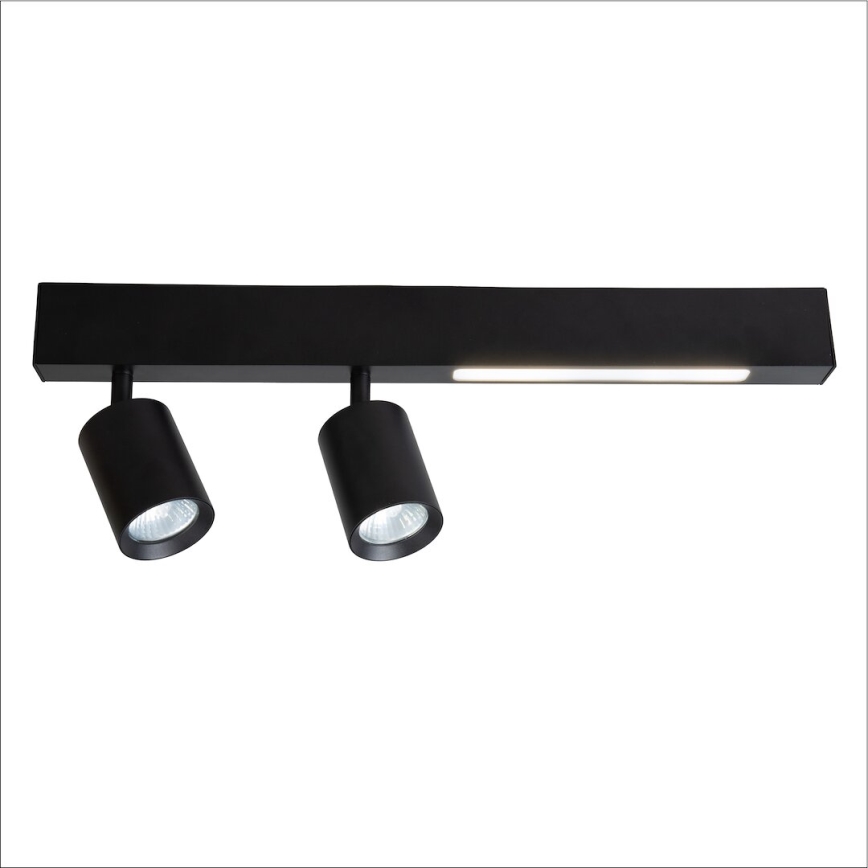 LED Bodové svítidlo MAGNET LED/5W/230V + 2xGU10/60W 3000/4000K černá