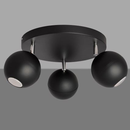 LED Bodové svítidlo MIDWAY 3xGU10/4,8W/230V černá