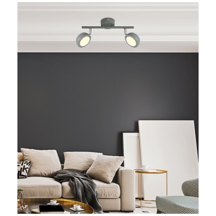 LED Bodové svítidlo MILD 2xLED/6W/230V šedá