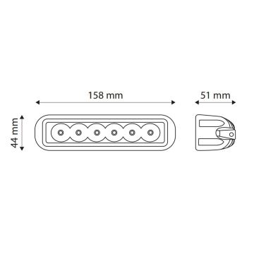 LED Bodové svítidlo pro automobil EPISTAR LED/18W/10-30V IP67 6000K