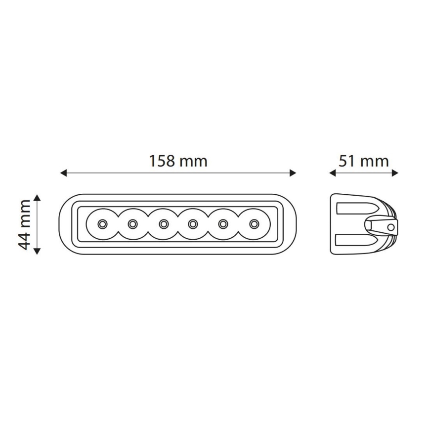 LED Bodové svítidlo pro automobil EPISTAR LED/18W/10-30V IP67 6000K