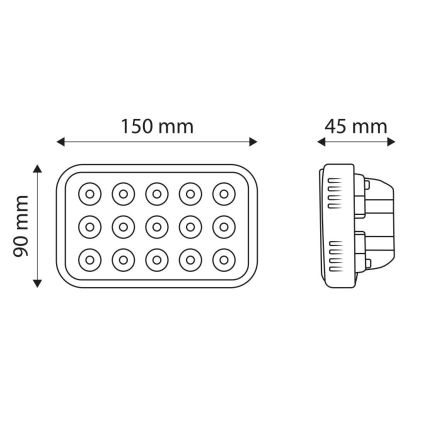 LED Bodové svítidlo pro automobil EPISTAR LED/45W/10-30V IP67 6000K