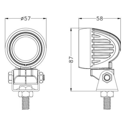 LED Bodové svítidlo pro automobil OSRAM LED/10W/10-30V IP68 5700K