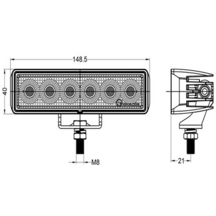 LED Bodové svítidlo pro automobil OSRAM LED/24W/10-30V IP68 5700K