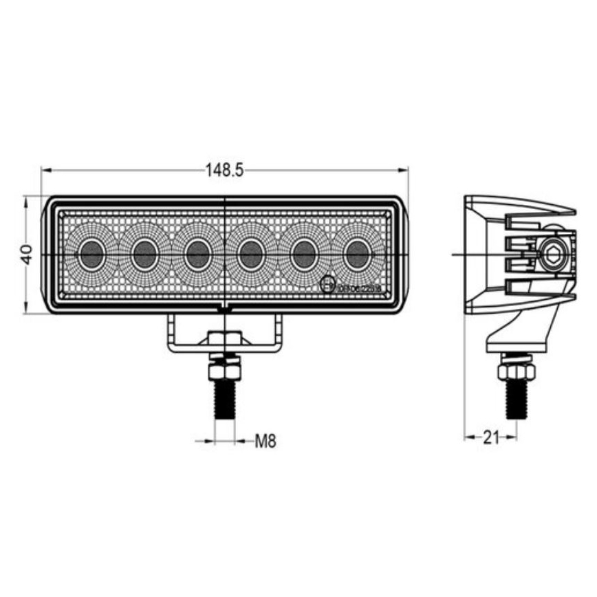 LED Bodové svítidlo pro automobil OSRAM LED/24W/10-30V IP68 5700K
