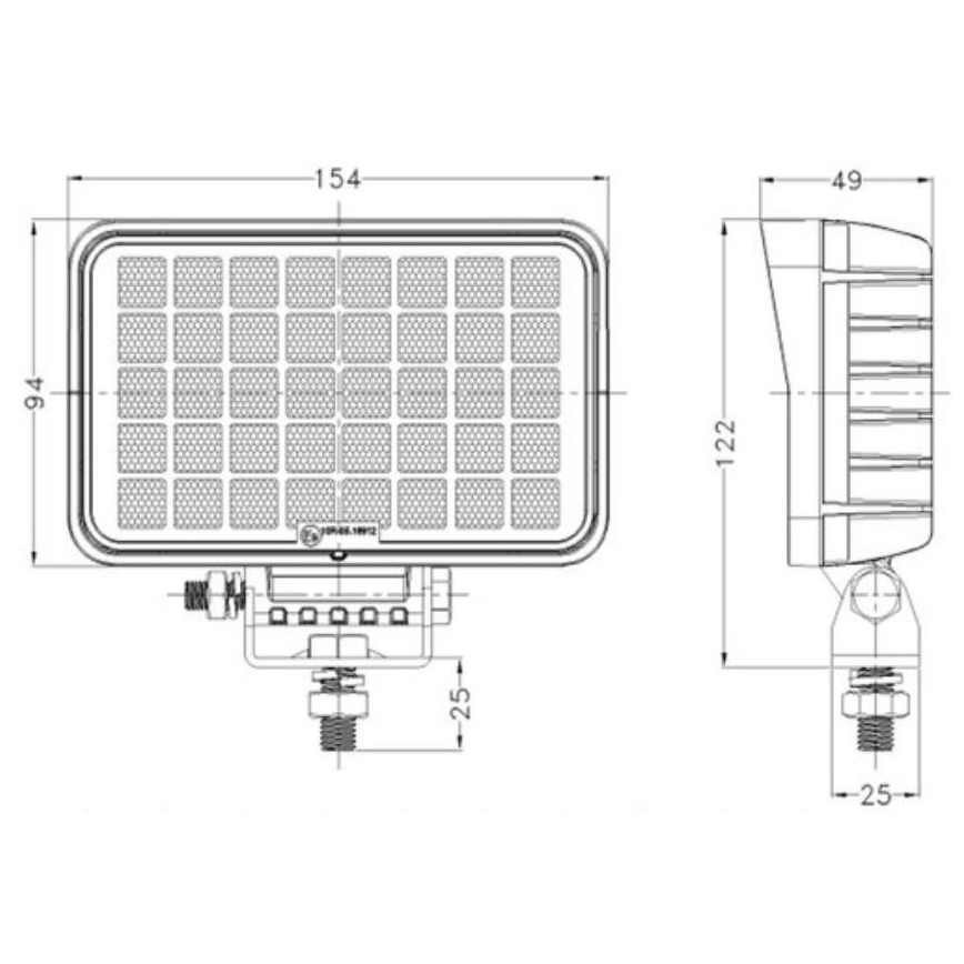 LED Bodové svítidlo pro automobil OSRAM LED/40W/10-30V IP68 5700K