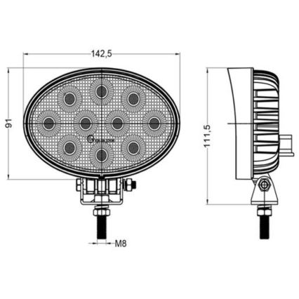 LED Bodové svítidlo pro automobil OSRAM LED/40W/10-30V IP68 5700K