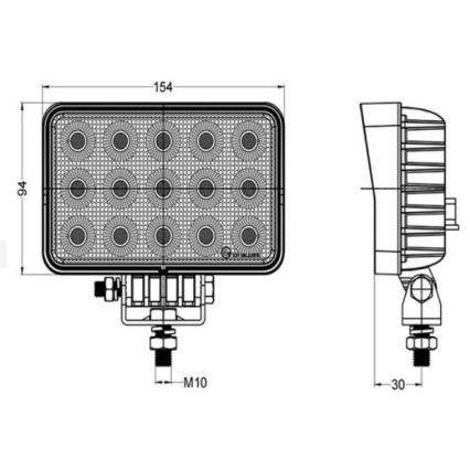 LED Bodové svítidlo pro automobil OSRAM LED/60W/10-30V IP68 5700K