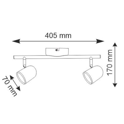 LED Bodové svítidlo RAWI 2xLED/4,2W/230V černá