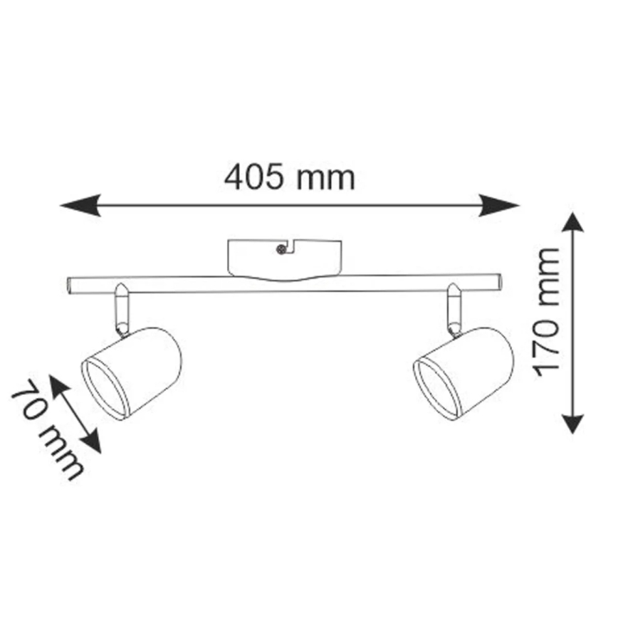 LED Bodové svítidlo RAWI 2xLED/4,2W/230V černá