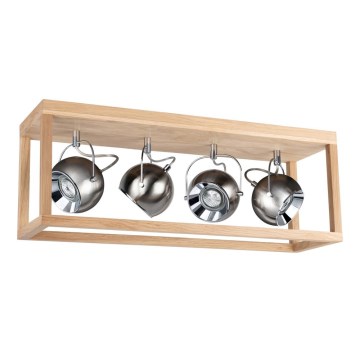 LED Bodové svítidlo ROY 4xGU10/5W/230V matný dub