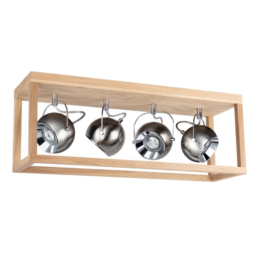 LED Bodové svítidlo ROY 4xGU10/5W/230V matný dub