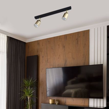 LED Bodové svítidlo TOP 2xGU10/10W/230V černá/zlatá