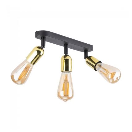 LED Bodové svítidlo TOP 3xE27/15W/230V černá/zlatá