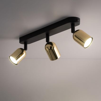 LED Bodové svítidlo TOP 3xGU10/10W/230V černá/zlatá