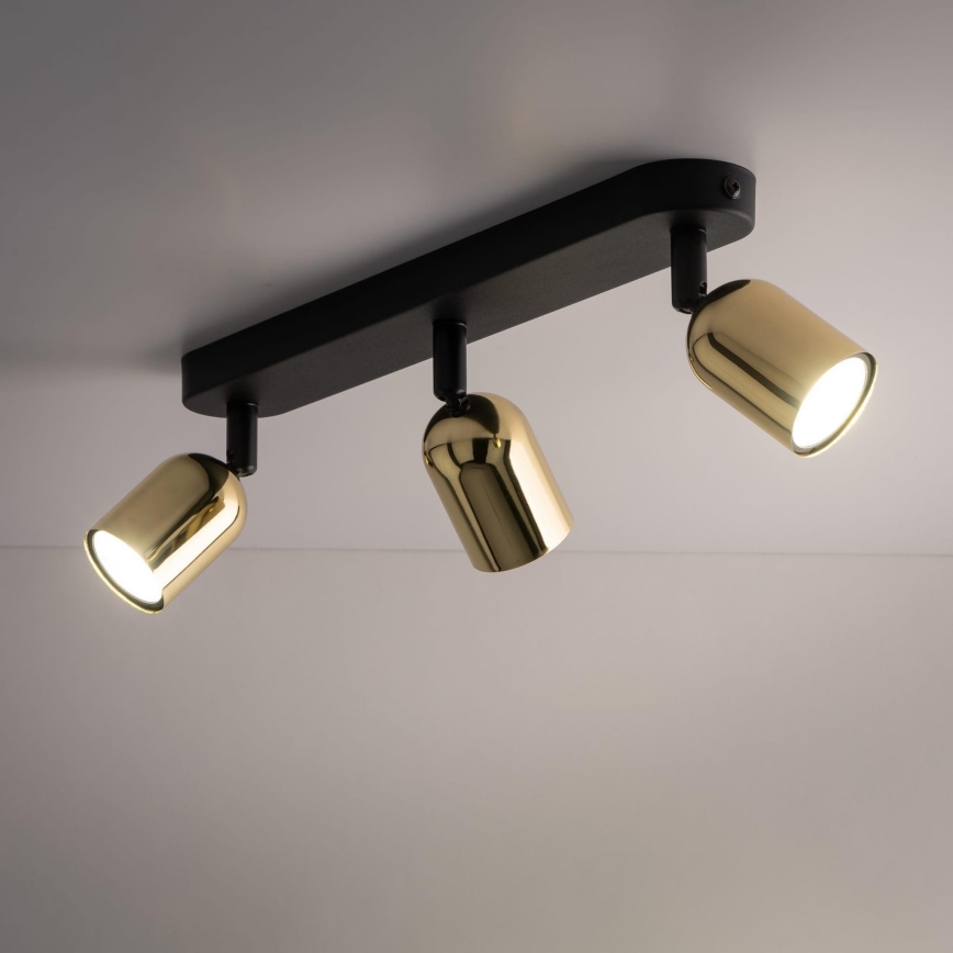 LED Bodové svítidlo TOP 3xGU10/10W/230V černá/zlatá