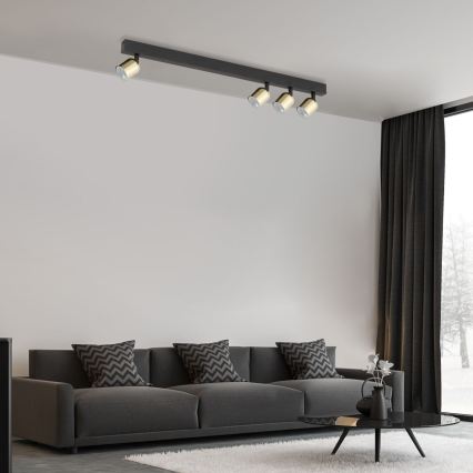 LED Bodové svítidlo TOP 4xGU10/10W/230V černá/zlatá