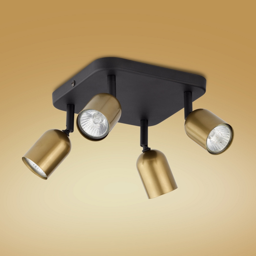 LED Bodové svítidlo TOP 4xGU10/10W/230V zlatá/černá