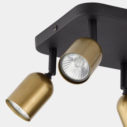 LED Bodové svítidlo TOP 4xGU10/10W/230V zlatá/černá