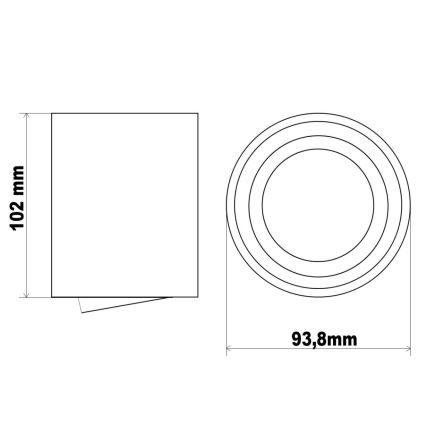 LED Bodové svítidlo TUBA 1xGU10/5W/230V 2700K černá