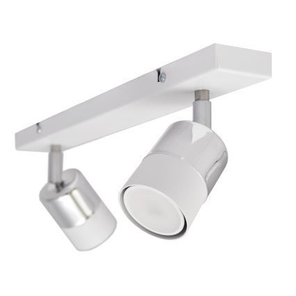 LED Bodové svítidlo TUBSSON 2xGU10/4,8W/230V bílá/lesklý chrom