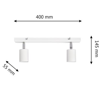 LED Bodové svítidlo TUNE 2xGU10/4,8W/230V bílá