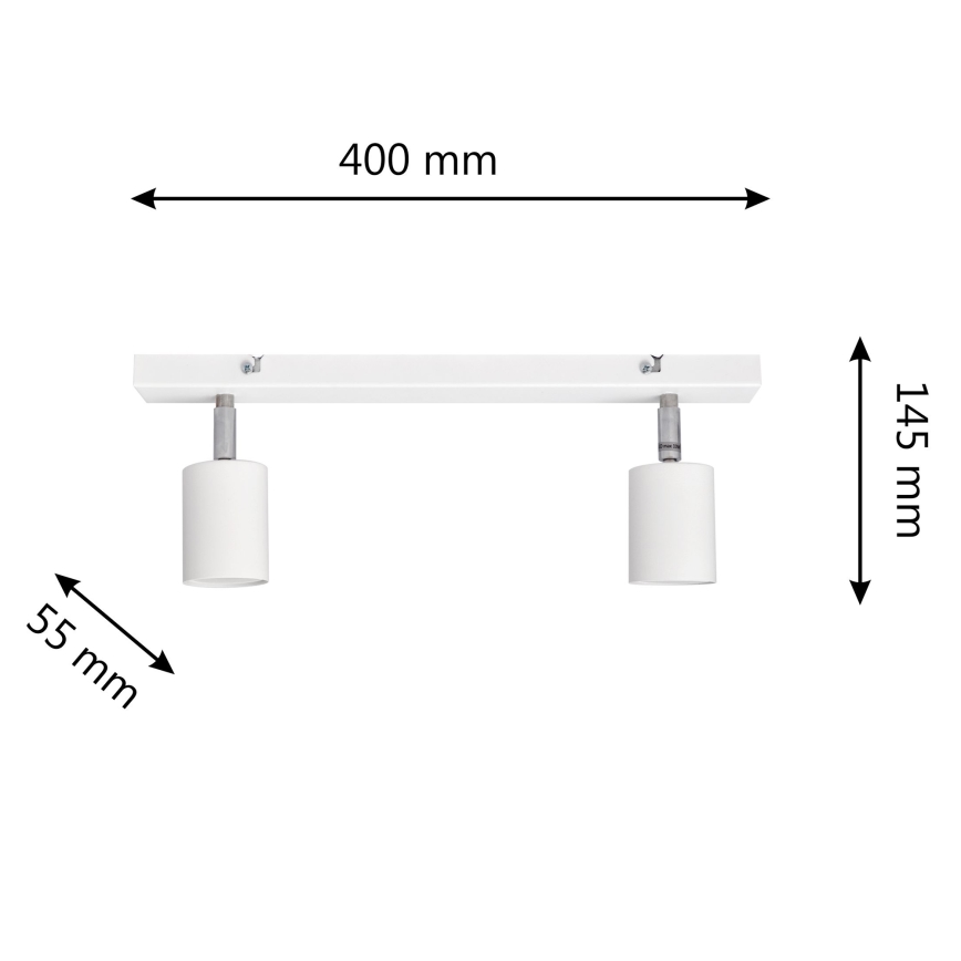 LED Bodové svítidlo TUNE 2xGU10/4,8W/230V bílá