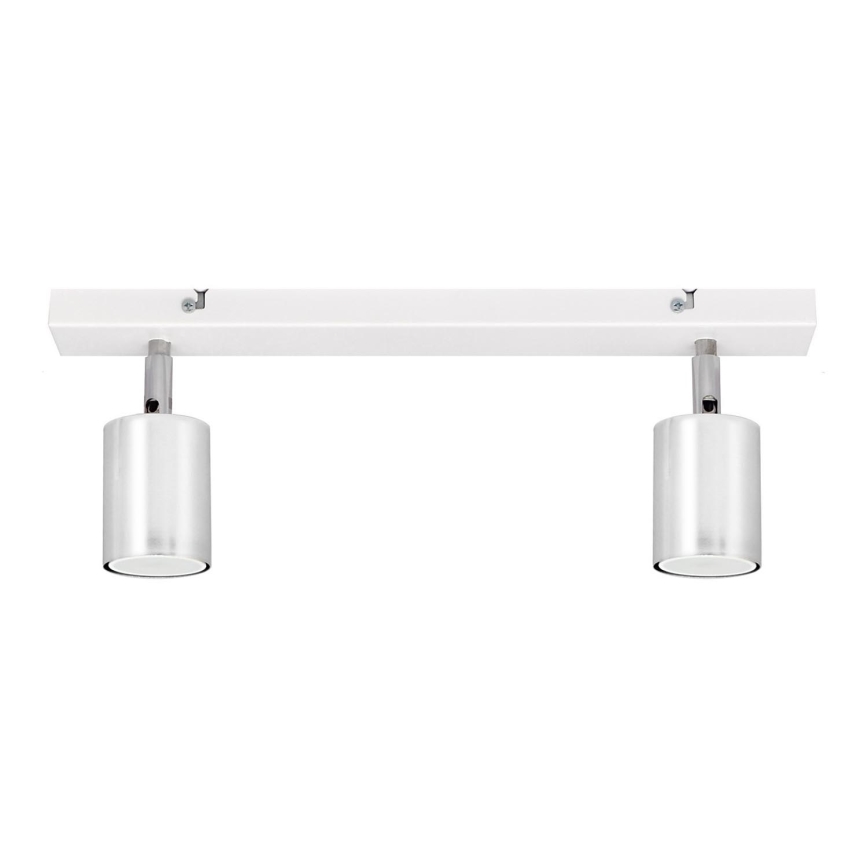 LED Bodové svítidlo TUNE 2xGU10/4,8W/230V matný chrom/bílá