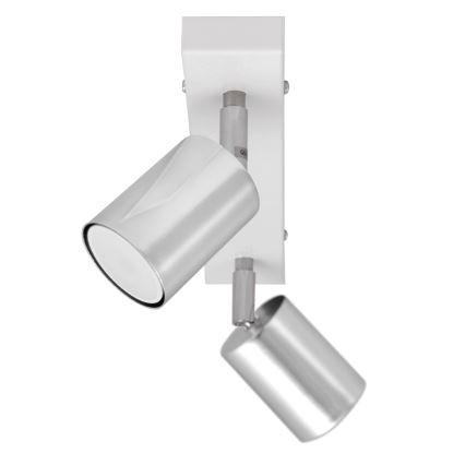 LED Bodové svítidlo TUNE 2xGU10/4,8W/230V matný chrom/bílá