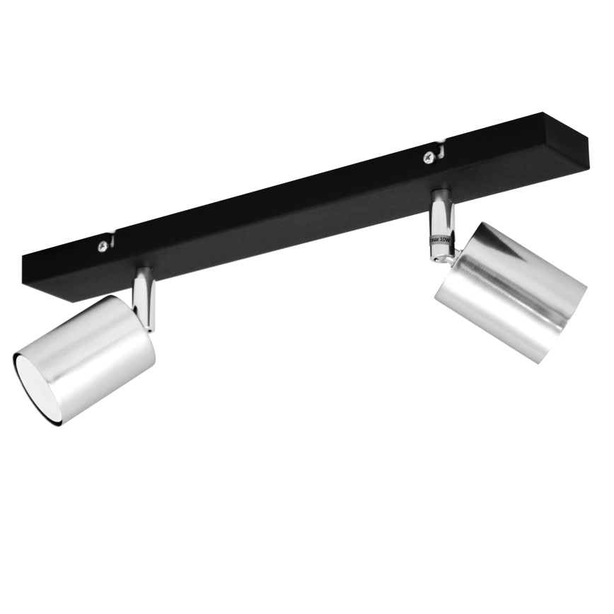 LED Bodové svítidlo TUNE 2xGU10/4,8W/230V matný chrom/černá