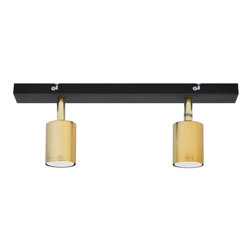 LED Bodové svítidlo TUNE 2xGU10/4,8W/230V zlatá/černá
