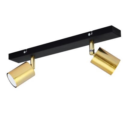 LED Bodové svítidlo TUNE 2xGU10/4,8W/230V zlatá/černá