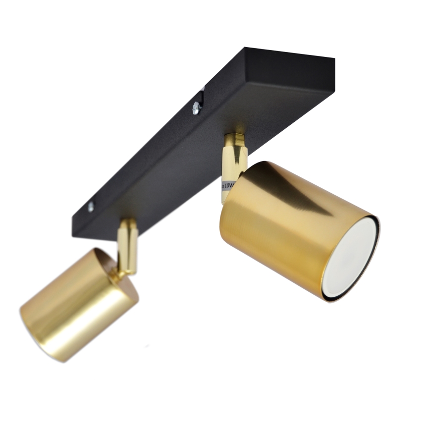 LED Bodové svítidlo TUNE 2xGU10/4,8W/230V zlatá/černá