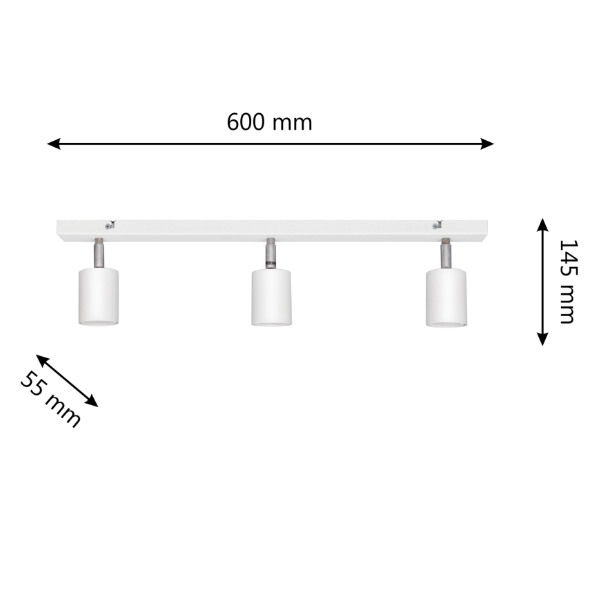 LED Bodové svítidlo TUNE 3xGU10/4,8W/230V bílá
