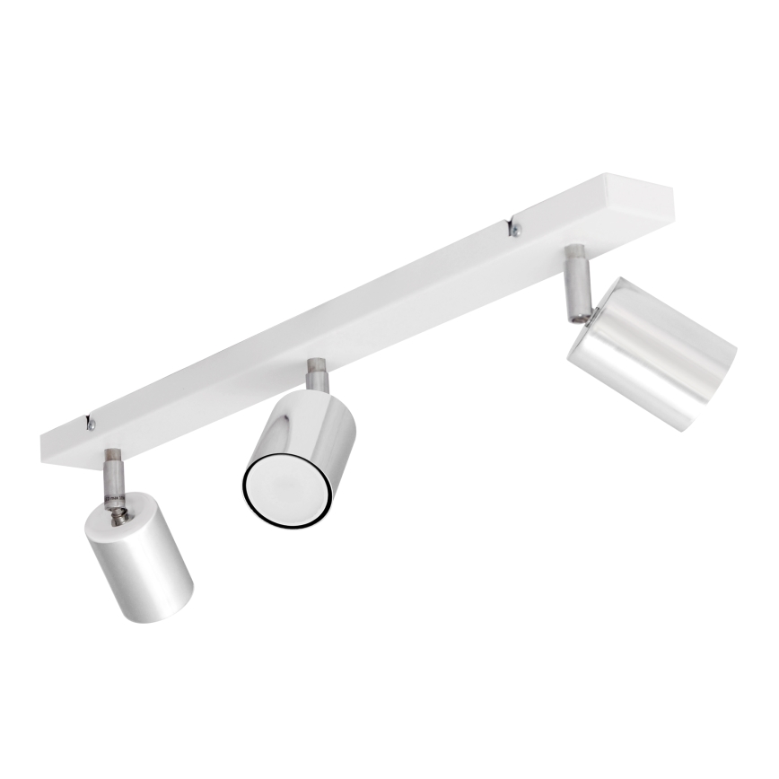 LED Bodové svítidlo TUNE 3xGU10/4,8W/230V matný chrom/bílá