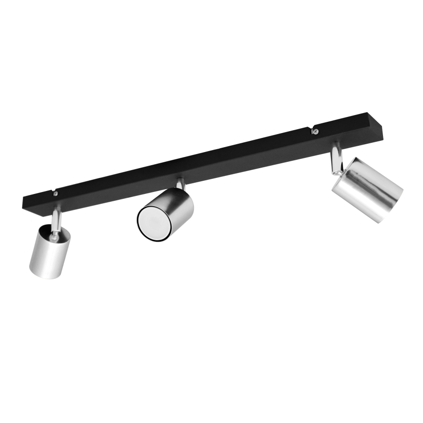 LED Bodové svítidlo TUNE 3xGU10/4,8W/230V matný chrom/černá