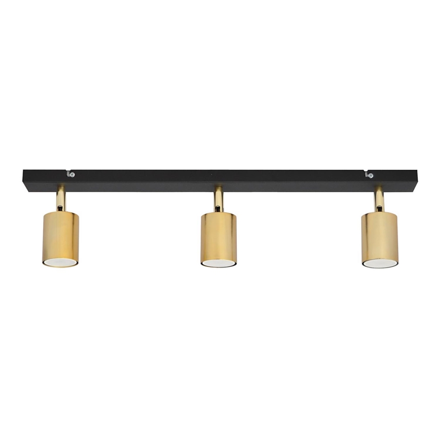 LED Bodové svítidlo TUNE 3xGU10/4,8W/230V zlatá/černá