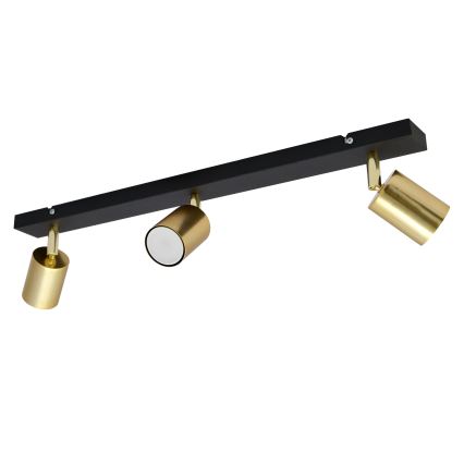 LED Bodové svítidlo TUNE 3xGU10/4,8W/230V zlatá/černá
