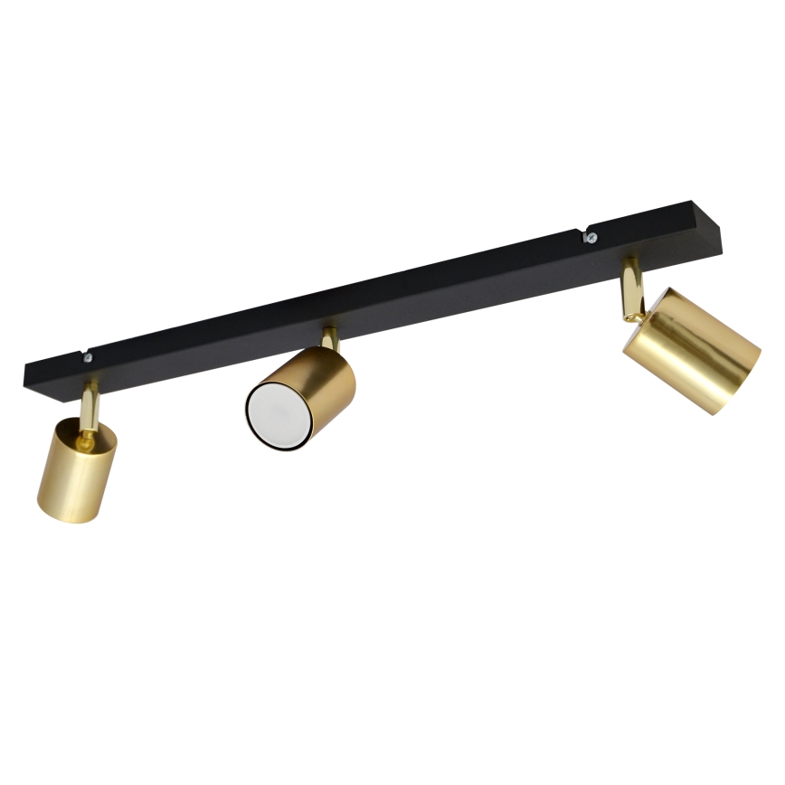 LED Bodové svítidlo TUNE 3xGU10/4,8W/230V zlatá/černá