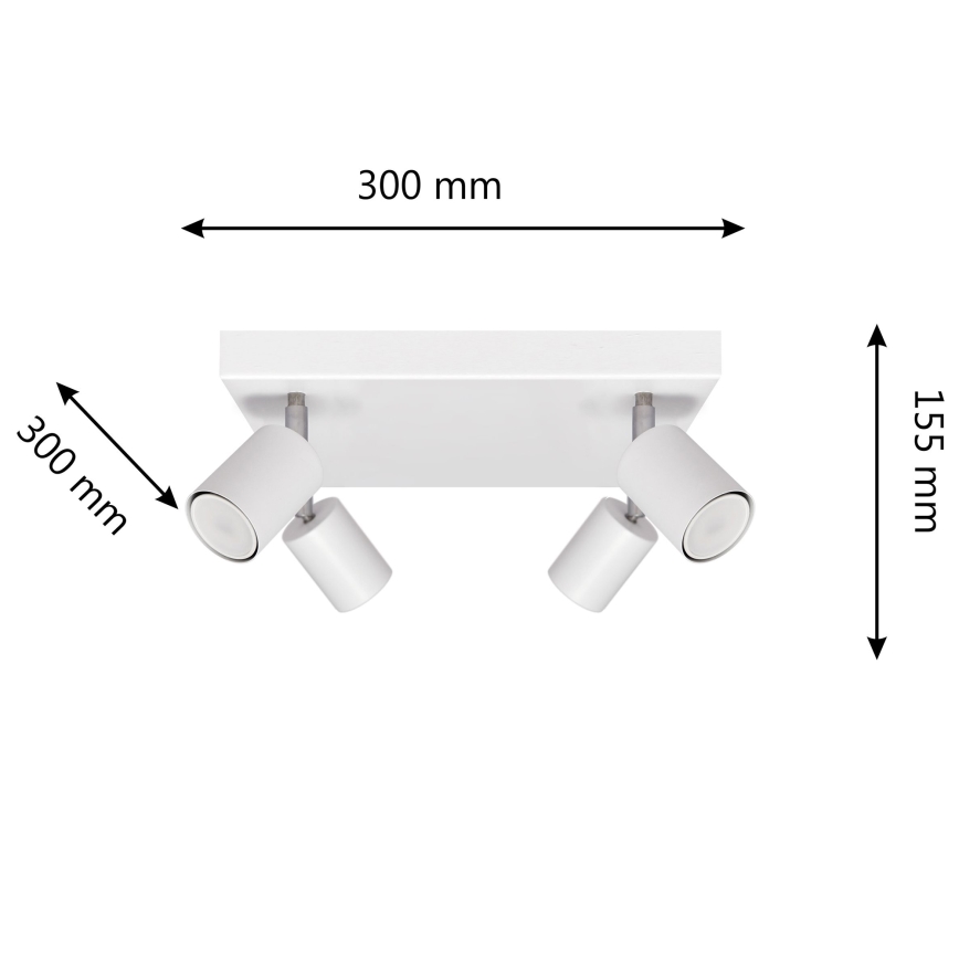 LED Bodové svítidlo TUNE 4xGU10/4,8W/230V bílá