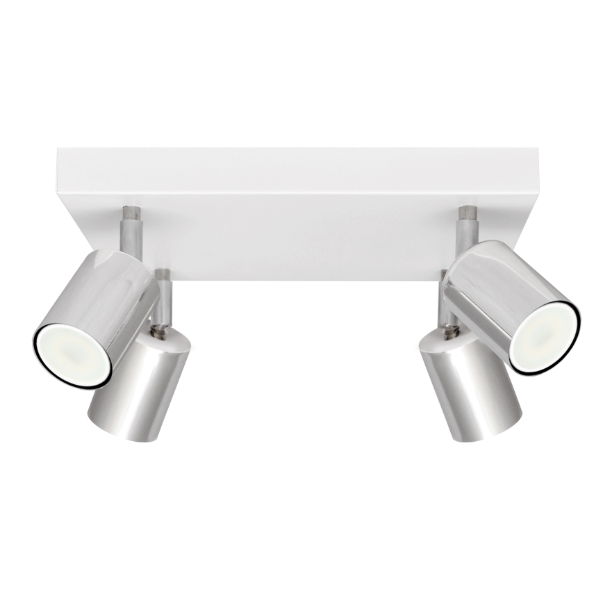 LED Bodové svítidlo TUNE 4xGU10/4,8W/230V matný chrom/bílá